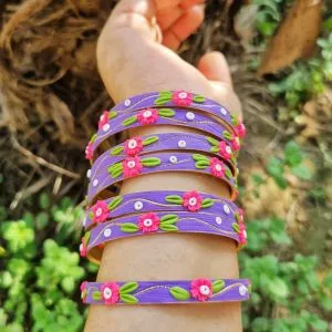 Handmade Fusion Bangles in Lavender