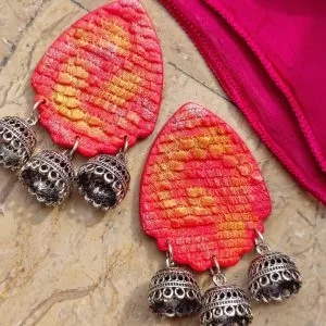 Western Style Handmade fusion Jhumka Studs